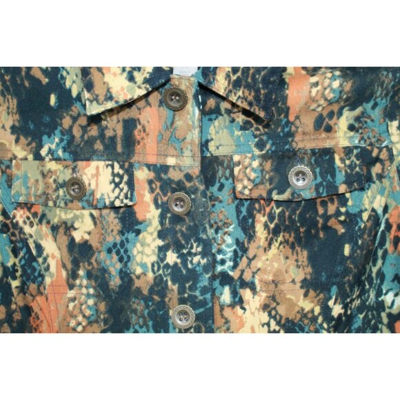 Christopher & Banks Multicolor Animal Print Button Front Jacket M Pet - Picture 4 of 11